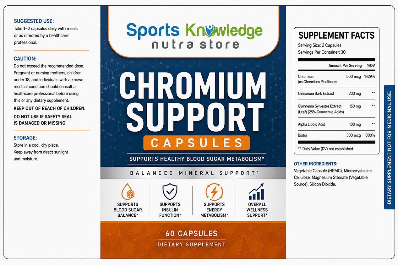 Pre Workout supplement label